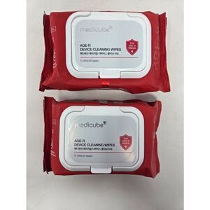 MEDICUBE AGE-R DEVICE CLEANSING SANITIZING WIPES 60 SHEETS TOTAL 2 X 30 NEW